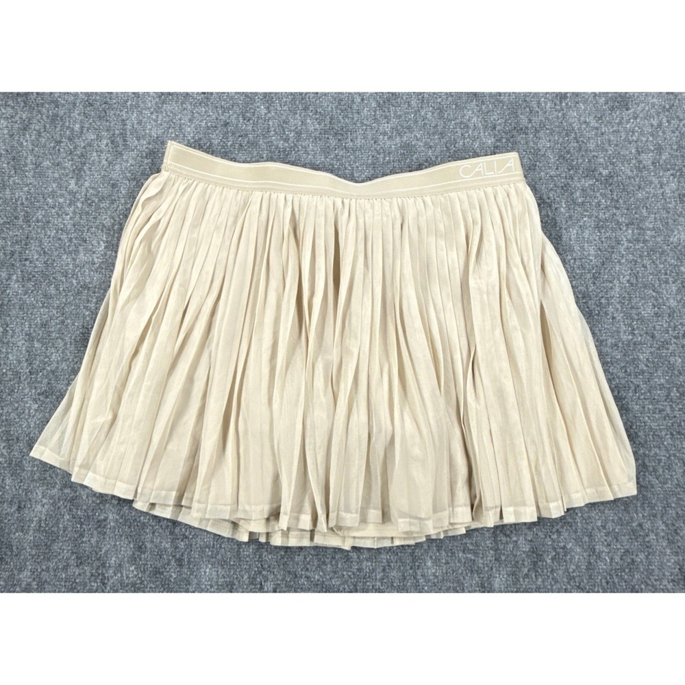 CALIA Court Womens XXL Khaki Sand High Rise Pleated Tennis Skort NWT